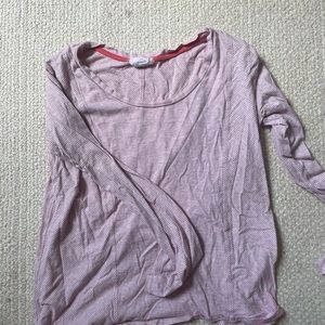 Salmon striped long sleeve